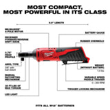 Milwaukee M12 FUEL 12V 3 in. Lithium-Ion Brushless Cordless Cut Off Saw Kit with M12 3/8 in. Ratchet (2522-21XC-2457-20)