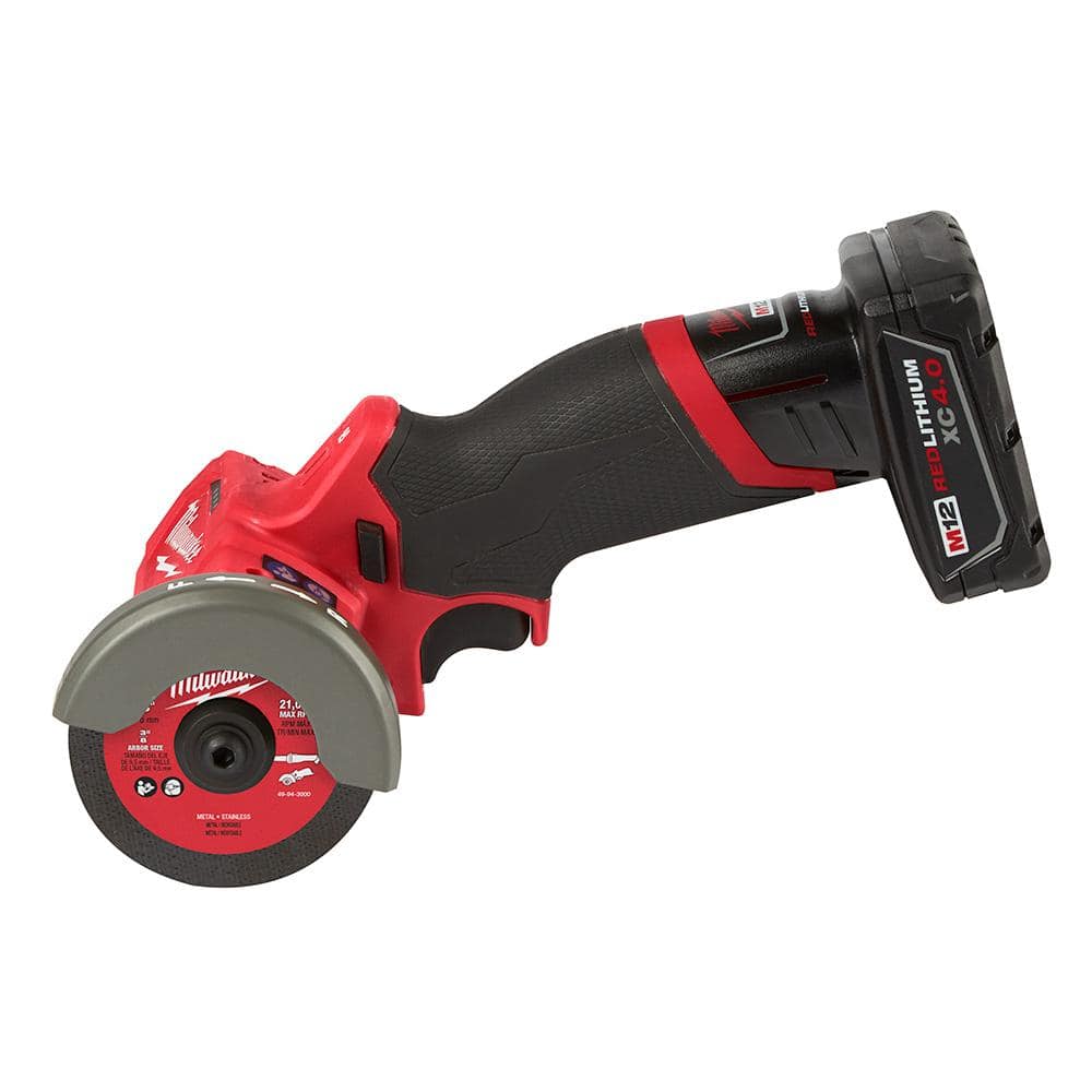 Milwaukee M12 FUEL 12V 3 in. Brushless Cordless Cut-Off Saw Kit with XC High Output 5.0Ah Battery Pack