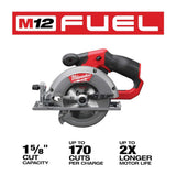 Milwaukee M12 FUEL 12-Volt Lithium-Ion Brushless Cordless 5-3/8 in. Circular Saw, Tool-Only (Includes 16T Carbide-Tipped Blade)