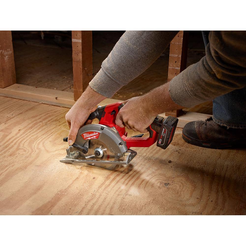 Milwaukee M12 FUEL 12-Volt Lithium-Ion Brushless Cordless 5-3/8 in. Circular Saw, Tool-Only (Includes 16T Carbide-Tipped Blade)