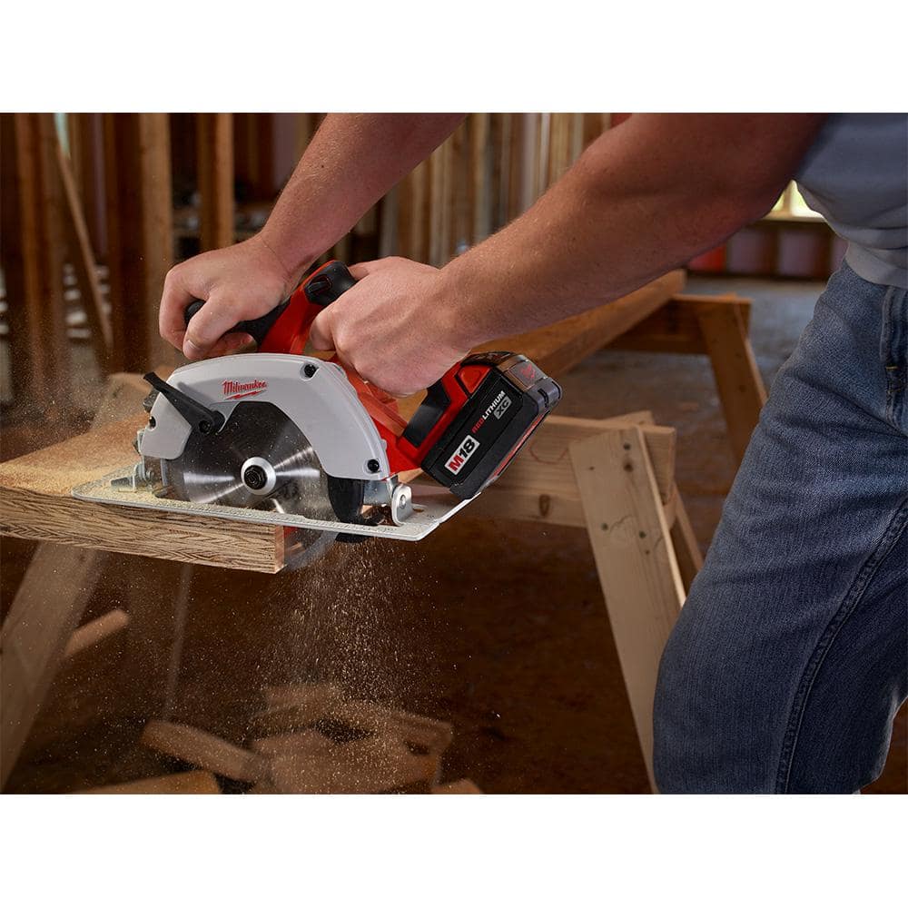 Milwaukee M18 18-Volt Lithium-Ion Cordless 6-1/2 in. Circular Saw with M18 5 in. Random Orbit Sander