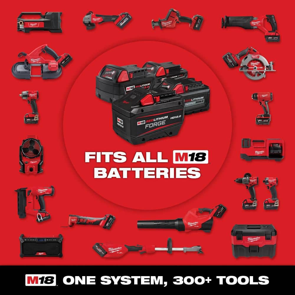 Milwaukee M18 Brushless 15‑Gauge Angled Finish Nailer & 7‑1/4 in. Brushless Circular Saw Combo with M18 2.0Ah and 5.0Ah XC Batteries
