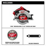 Milwaukee M18 Brushless 15‑Gauge Angled Finish Nailer & 7‑1/4 in. Brushless Circular Saw Combo with M18 2.0Ah and 5.0Ah XC Batteries