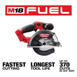 Milwaukee M18 FUEL 18-Volt Brushless Cordless Metal-Cutting Circular Saw, 5-3/8 in (Tool-Only) with 30T Metal Saw Blade