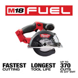 Milwaukee M18 FUEL 18-Volt Lithium-Ion Brushless Cordless 5-3/8 in. Metal Cutting Circular Saw Kit with Extra Blade
