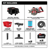 Milwaukee M18 FUEL 18V Litj-Ion Cordless 7-1/4 in. Rear Handle Circ Saw w/Wet/Dry Shop Vac & (2) High Output 6.0Ah Battery Pack