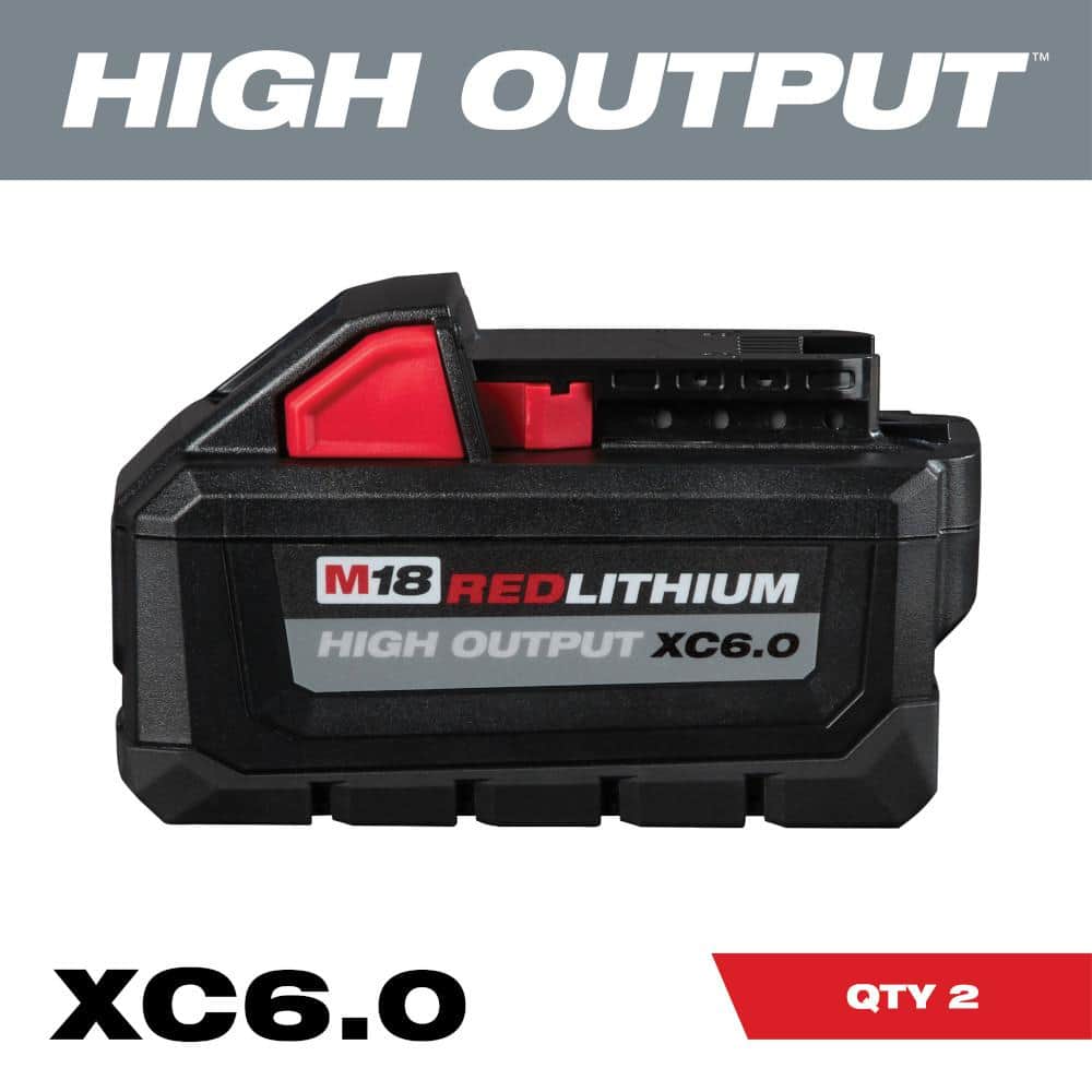 Milwaukee M18 FUEL 18V Lithium-Ion Cordless 7-1/4 in. Rear Handle Circ Saw w/3-1/2 in. 30-Degree Nailer, Two 6 Ah HO Batteries