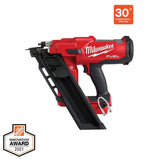 Milwaukee M18 FUEL 18V Lithium-Ion Cordless 7-1/4 in. Rear Handle Circ Saw w/3-1/2 in. 30-Degree Nailer, Two 6 Ah HO Batteries