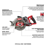 Milwaukee M18 FUEL 18-Volt 7-1/4 in. Cordless Rear-Handle Circular Saw Kit with 12.0Ah Battery and Rapid Charger