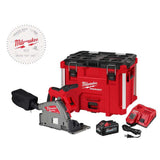 Milwaukee M18 FUEL 18V Lithium‑Ion Brushless Cordless 6-1/2 in. Plunge Track Saw Kit with 106 in. Guide Rail