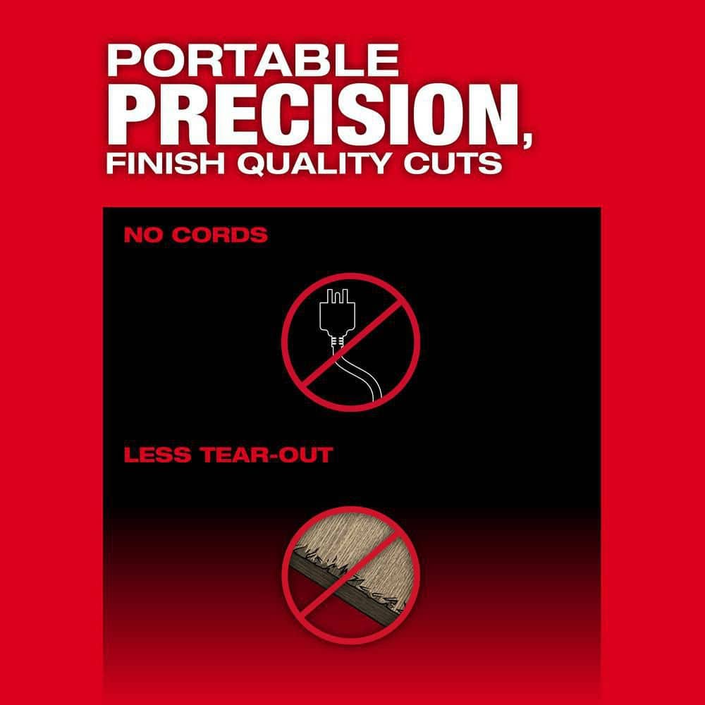 Milwaukee M18 FUEL 18V Li-Ion Brushless Cordless 6-1/2 in. Plunge Track Saw Kit with 55 in. Guide Rail & Track Connector