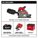 Milwaukee M18 FUEL 18V Lithium‑Ion Brushless Cordless 6-1/2 in. Plunge Track Saw Kit with 106 in. Guide Rail