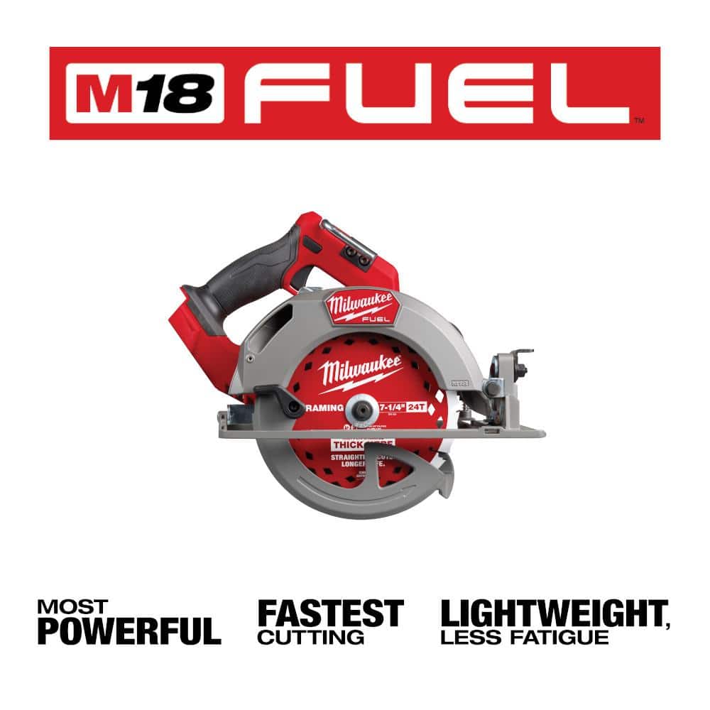 Milwaukee M18 FUEL 18V Brushless Cordless 7-1/4 in. Circular Saw with REDLITHIUM FORGE XC 8.0Ah Battery Pack