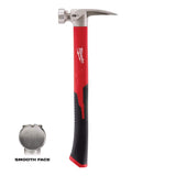 Milwaukee 19 oz. Smooth Face Poly/Fiberglass Handle Hammer with 15 in. Pry Bar