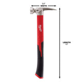 Milwaukee 19 oz. Smooth Face Poly/Fiberglass Handle Hammer with 15 in. Pry Bar