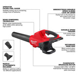 Milwaukee M18 FUEL 14 in. Top Handle 18V Brushless Cordless Chainsaw with M18 FUEL Dual Battery Blower, Tool-Only (2-Tool Combo)