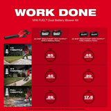 Milwaukee M18 FUEL 14 in. Top Handle 18V Brushless Cordless Chainsaw with M18 FUEL Dual Battery Blower, Tool-Only (2-Tool Combo)