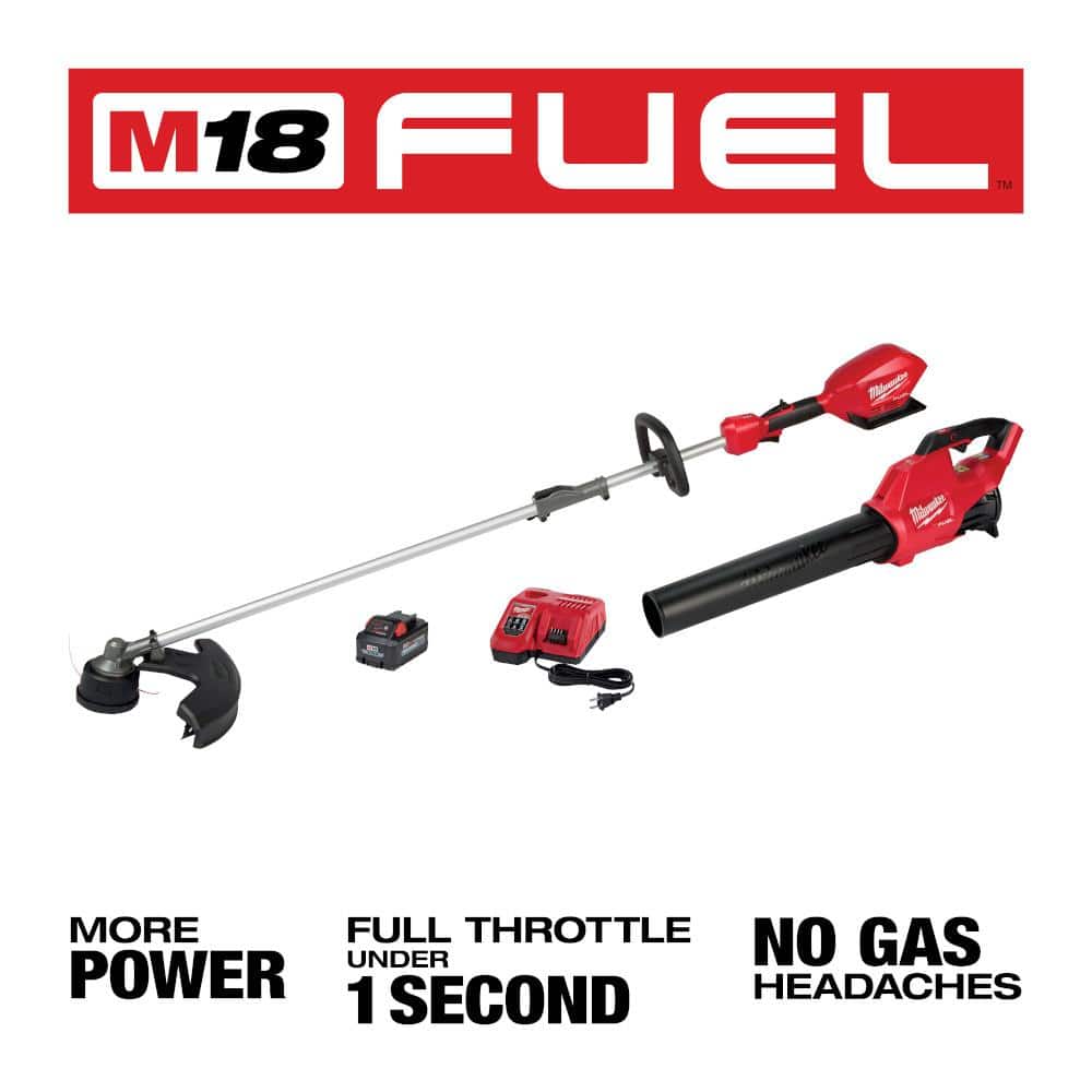 Milwaukee M18 FUEL 14 in. Top Handle 18V Lithium-Ion Brushless Cordless Chainsaw & String Trimmer/Blower Combo Kit (3-Tool)