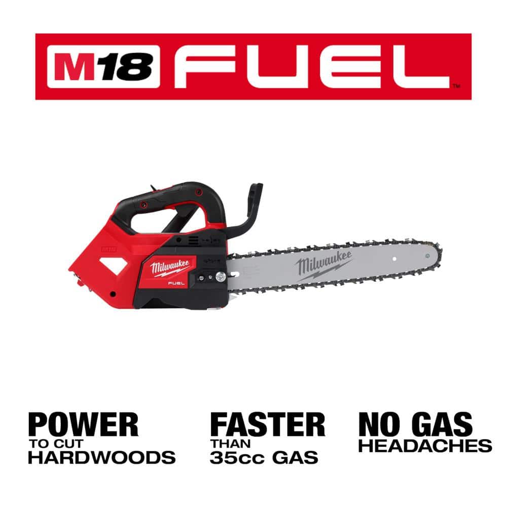 Milwaukee M18 FUEL 14 in. Top Handle 18V Lithium-Ion Brushless Cordless Chainsaw & String Trimmer/Blower Combo Kit (3-Tool)
