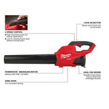 Milwaukee M18 FUEL 14 in. 18V Lithium-Ion Brushless Cordless Battery Top Handle Chainsaw with Chainsaw Carrying Case, Blower