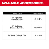 Milwaukee M18 FUEL 14 in. 18V Lithium-Ion Brushless Cordless Battery Top Handle Chainsaw with Top Handle Chainsaw Carrying Case
