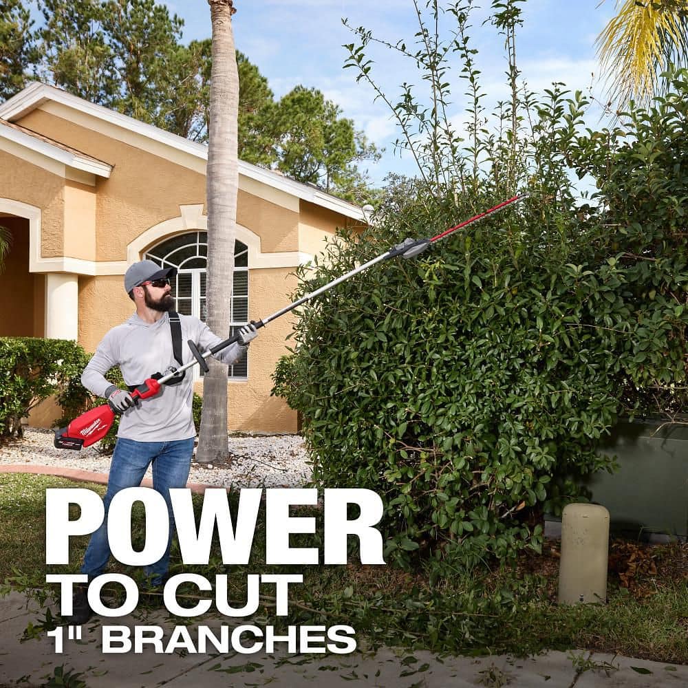 Milwaukee M18 FUEL 18V 24 in. Brushless Cordless Extended Pole Articulating Hedge Trimmer (Tool-Only) – 3035-20