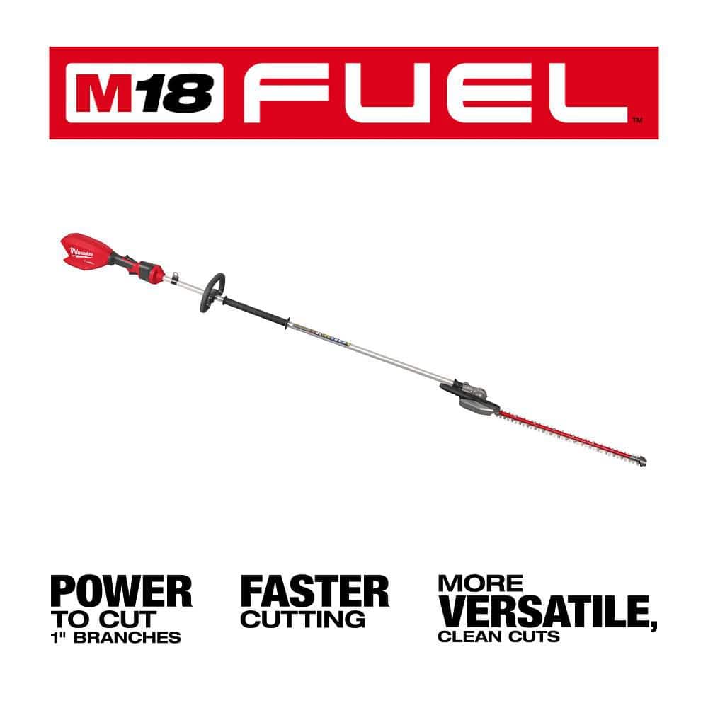 Milwaukee M18 FUEL 18V 24 in. Brushless Cordless Extended Pole Articulating Hedge Trimmer (Tool-Only) – 3035-20