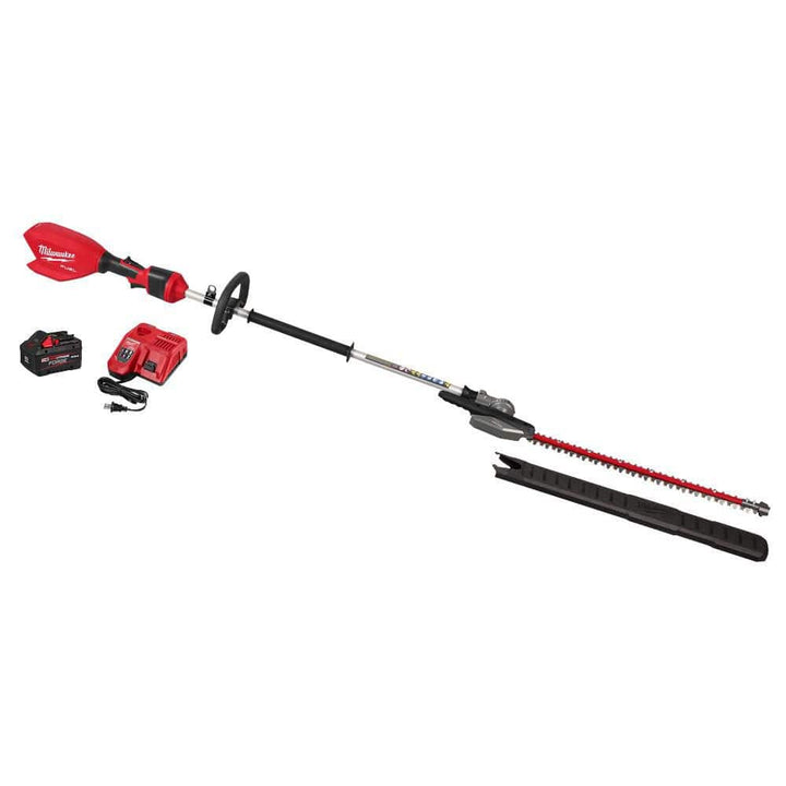 Milwaukee M18 FUEL 18V 24 in. Brushless Cordless Pole Articulating Hedge Trimmer Kit with 8.0 Ah Battery & Rapid Charger