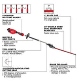 Milwaukee M18 FUEL 18V 24 in. Brushless Cordless Pole Articulating Hedge Trimmer Kit with 8.0 Ah Battery & Rapid Charger