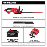 Milwaukee M18 FUEL 30" Cordless Hedge Trimmer Kit with 8.0 Ah Battery and Charger