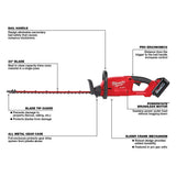 Milwaukee M18 FUEL 18V 24 in. Brushless Cordless Hedge Trimmer Kit with 8.0 Ah Battery and Charger