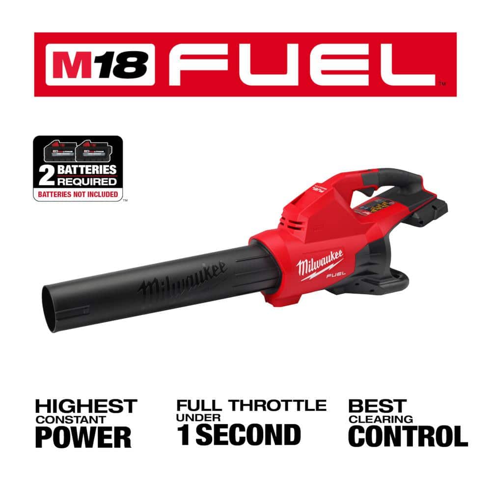 Milwaukee M18 FUEL Dual Battery 145 MPH 600 CFM 18V Lithium-Ion Brushless Cordless Blower w/14 in. Top Handle Chainsaw (2-Tool)