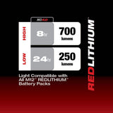 Milwaukee M12 12V Lithium-Ion Cordless 3/8 in. Ratchet with M12 Rover Flood Light, Tool-Only