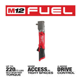 Milwaukee M12 12V Lithium‑Ion Cordless 3/8 in. Ratchet & 3/8 in. Right Angle Impact Wrench (Tool‑Only)
