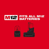 Milwaukee M12 FUEL 12-Volt Lithium-Ion Brushless Cordless 1/2 in. Ratchet and Rivet Tool with Two 3.0 Ah Batteries