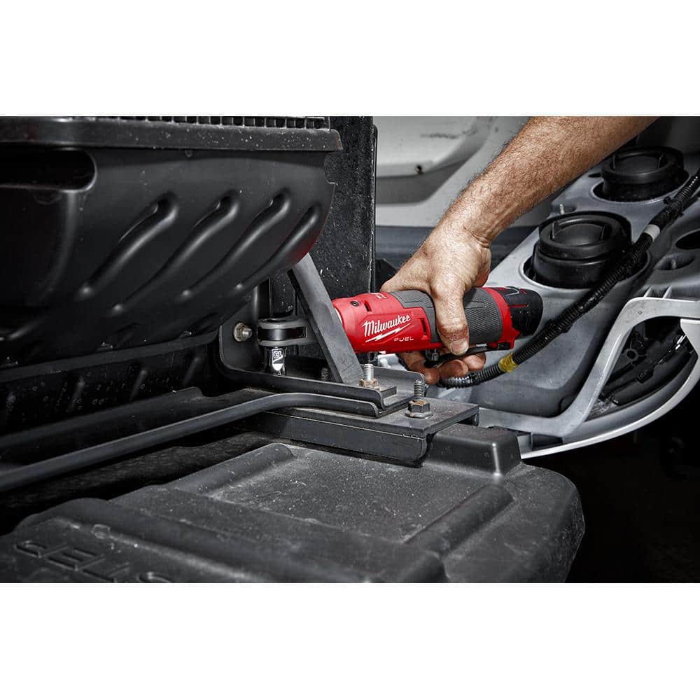 Milwaukee M12 FUEL 12V Brushless Cordless High-Speed 3/8 in. Ratchet Kit with M12 Compact Inflator