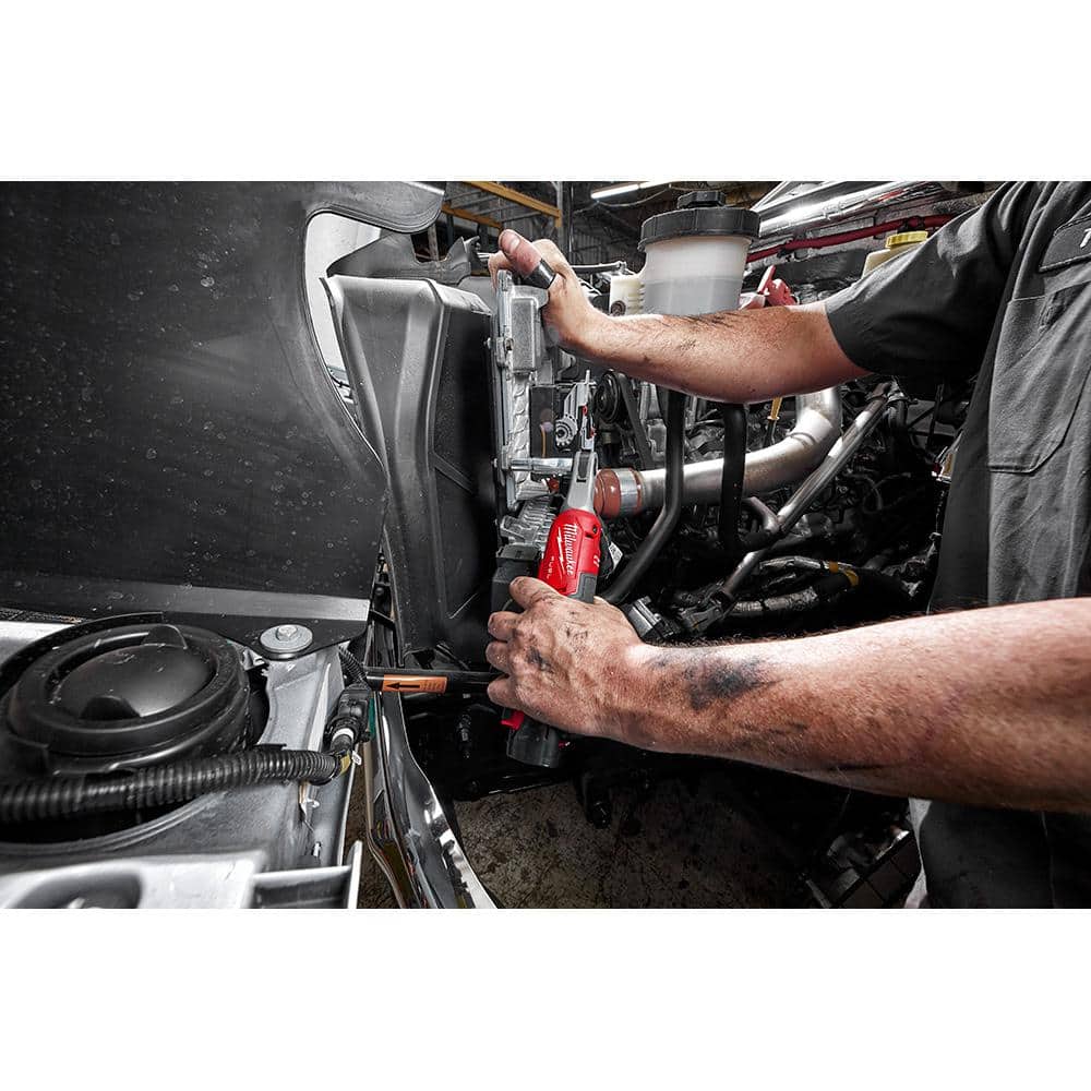 Milwaukee M12 FUEL 12V Brushless Cordless High-Speed 3/8 in. Ratchet Kit with M12 Compact Inflator