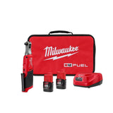 Milwaukee M12 FUEL 12V Brushless Cordless High-Speed 1/4 in. Ratchet Kit with (2) CP2.0 Batteries, Charger & Bag