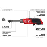 Milwaukee M12 FUEL 12V Lithium-Ion Brushless 3/8 in. Extended Reach High-Speed Cordless Ratchet Kit with Metric Socket Set
