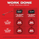 Milwaukee M18 FUEL 18-Volt Cordless Brushless String Trimmer with QUIK-LOK, 14–16 in. Cutting Swath, with M18 5.0Ah Battery