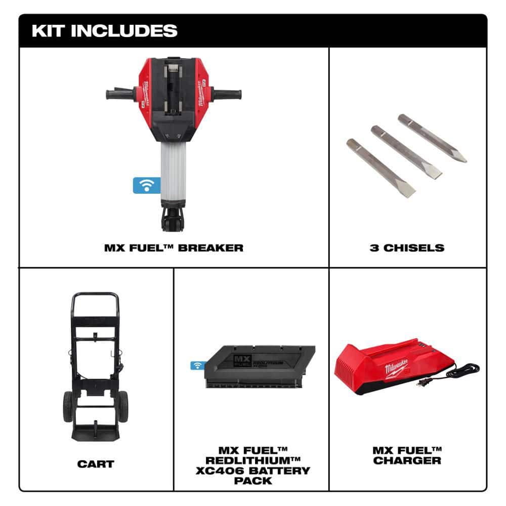 Milwaukee MX FUEL Lithium-Ion Cordless 1-1/8 in. Breaker with Battery and Charger