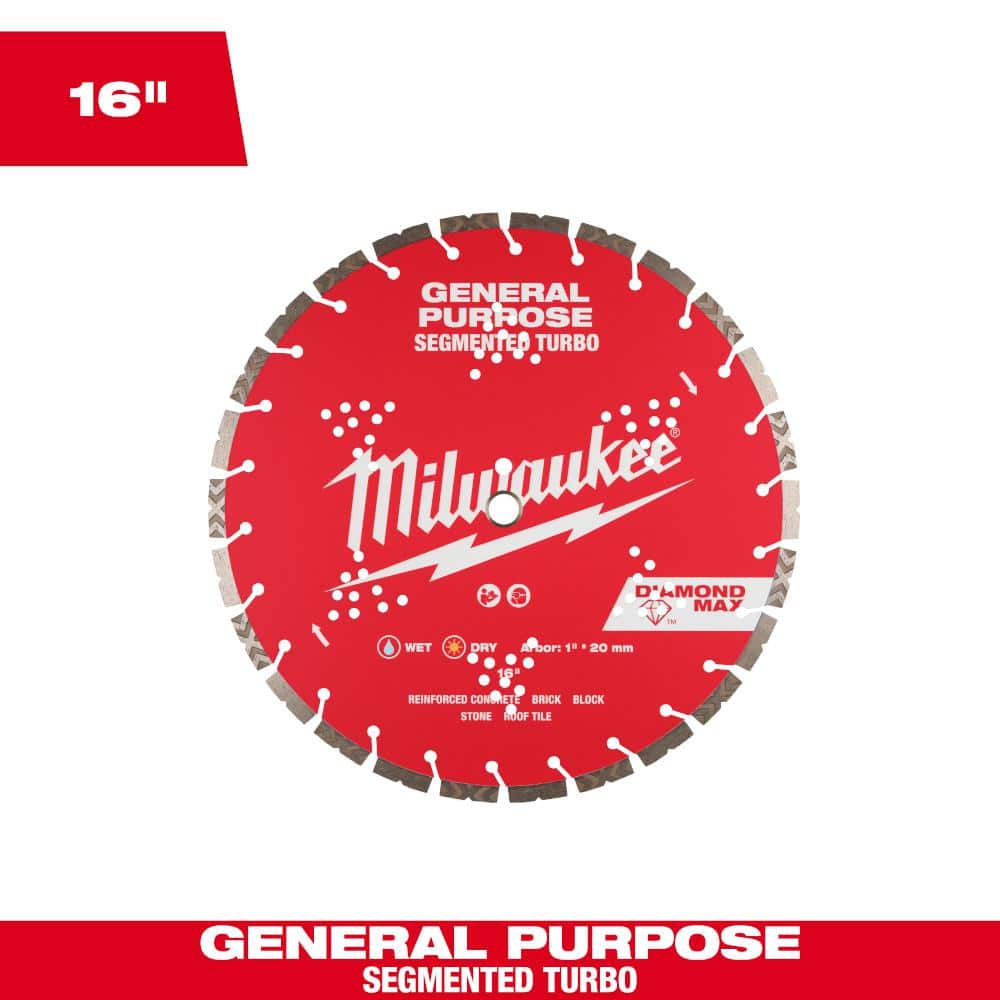 Milwaukee 12 in. DIAMOND MAX General Purpose Segmented Turbo Diamond Blade