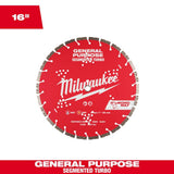 Milwaukee 12 in. DIAMOND MAX General Purpose Segmented Turbo Diamond Blade