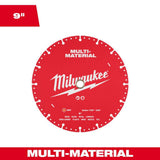 Milwaukee 4.5 in. Multi‑Material Diamond Blade, Vacuum Brazed, Segmented Rim, 7/8"–20mm–5/8" Arbor
