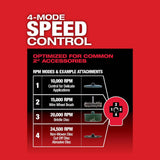 Milwaukee M12 FUEL 12V Brushless Cordless 1/4 in. Right & Straight Die Grinder Kit w/ (2) M12 CP 2.5Ah Batteries