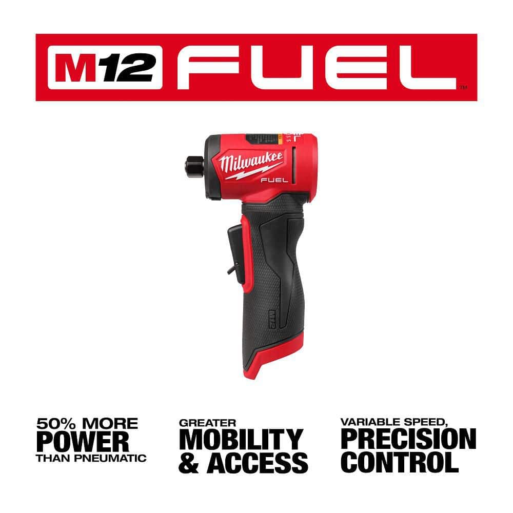 Milwaukee M12 FUEL 12V Brushless Cordless 1/4 in. Right Angle Die Grinder (Tool-Only)