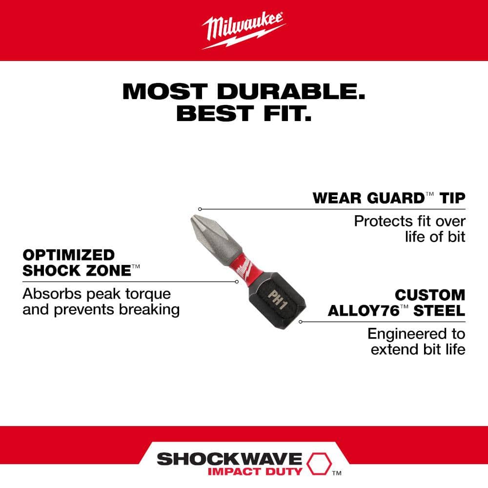 Milwaukee SHOCKWAVE Impact Duty Alloy Steel Driver Bit Set with PACKOUT Low-Profile Organizer, 90-Piece