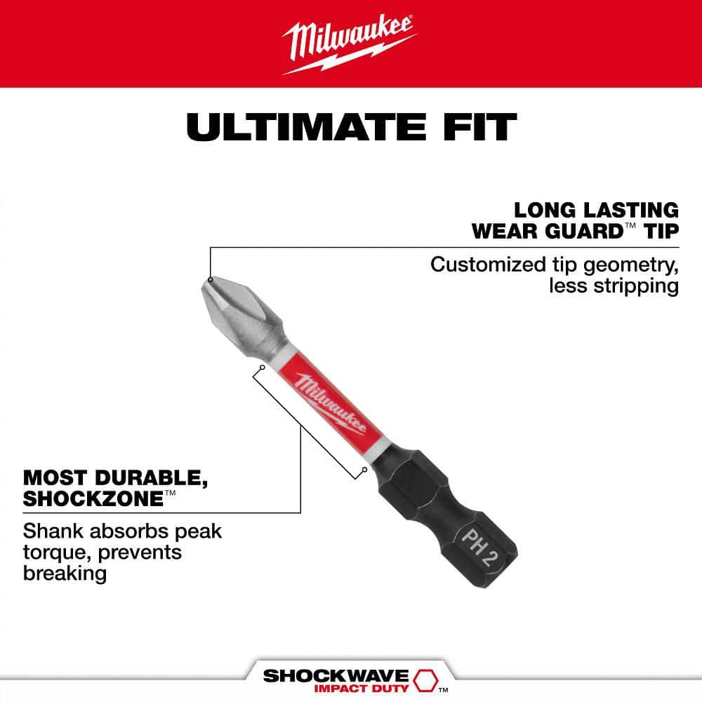 Milwaukee SHOCKWAVE Impact Duty Alloy Steel Screw Driver Bit Set with PACKOUT Case, 60-Piece (Model 48-32-5162)