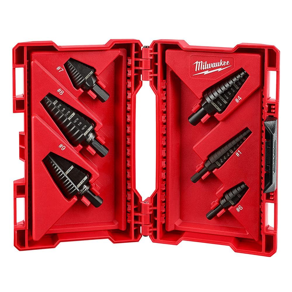 Milwaukee Black Oxide Step Drill Bit Set, 6-Piece (48-89-9224)