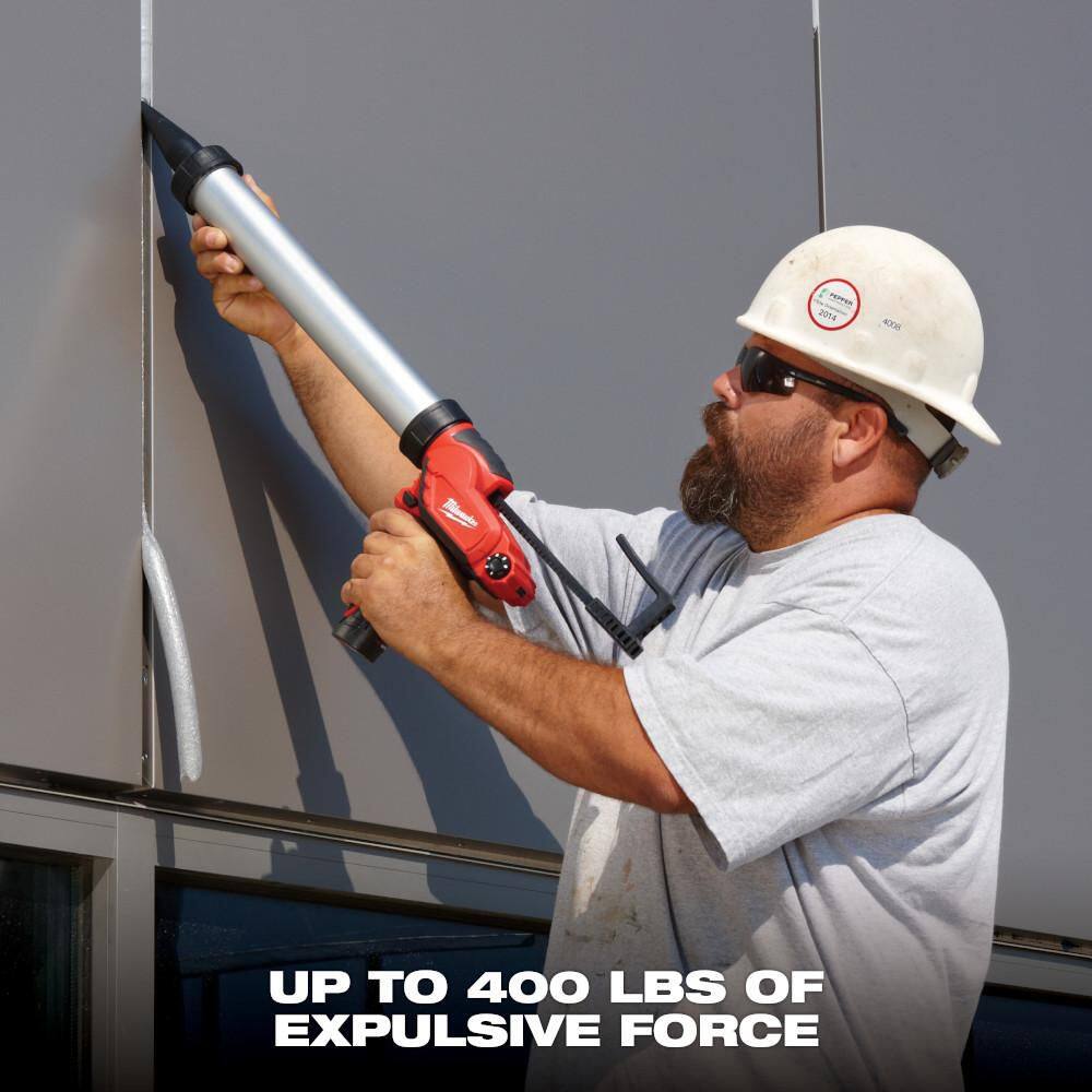 Milwaukee M12 12-Volt Lithium-Ion Cordless 10 oz. Adhesive & Caulk Gun with M12 CP High Output 2.5 Ah Battery Pack